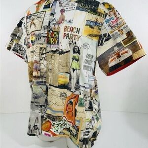 Robert Graham Red and Orange Casual Button Down Shirt